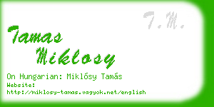 tamas miklosy business card