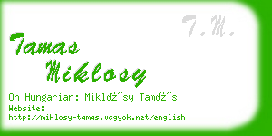 tamas miklosy business card